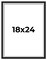 Flat Silver Picture Frame - UV Acrylic, Foam Board Backing, Hanging Hardware